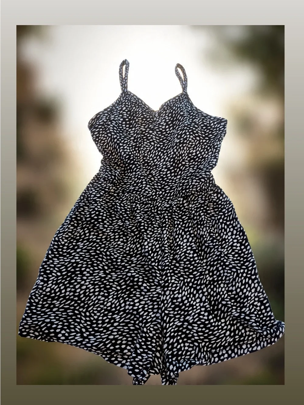 2 Rompers 100% Cotton | Old Navy Girls' | Black Speckle & Green Tropical